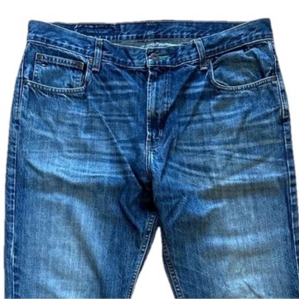 TOMMY HILFIGER 🔵⚪🔴 Men’s Vintage Bootcut Jeans 36x32 Classic Denim